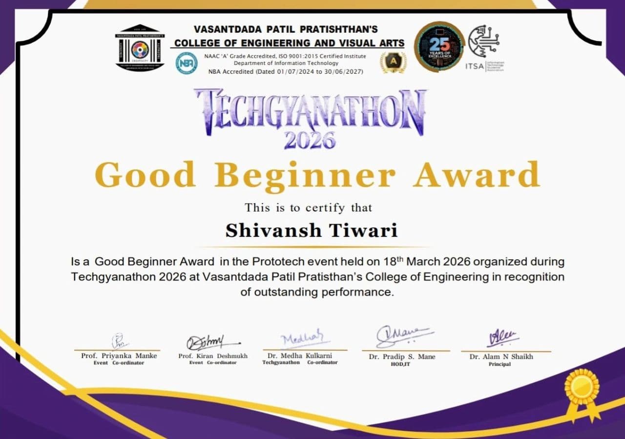 Good Beginner Award